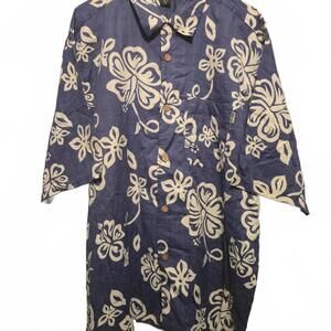 O'Neill Men's XL Blue Hawaiian Floral Button-Up Shirt NEW WITH TAGS VINTAGE?